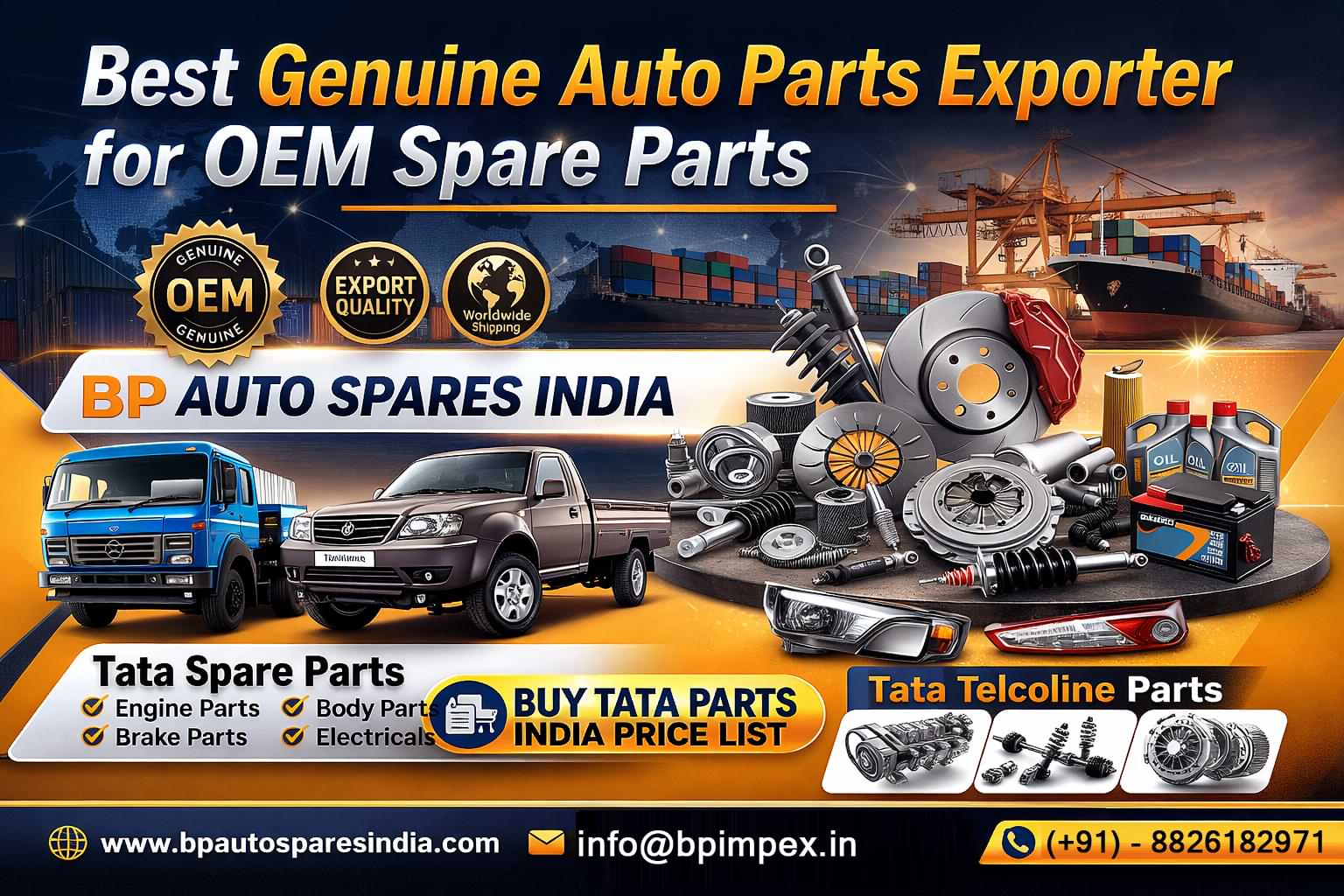 Best Genuine Auto Parts Exporter for OEM Spare Parts