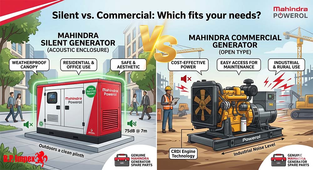 Silent vs. Commercial: Which Mahindra Generator Truly Fits Your Needs?