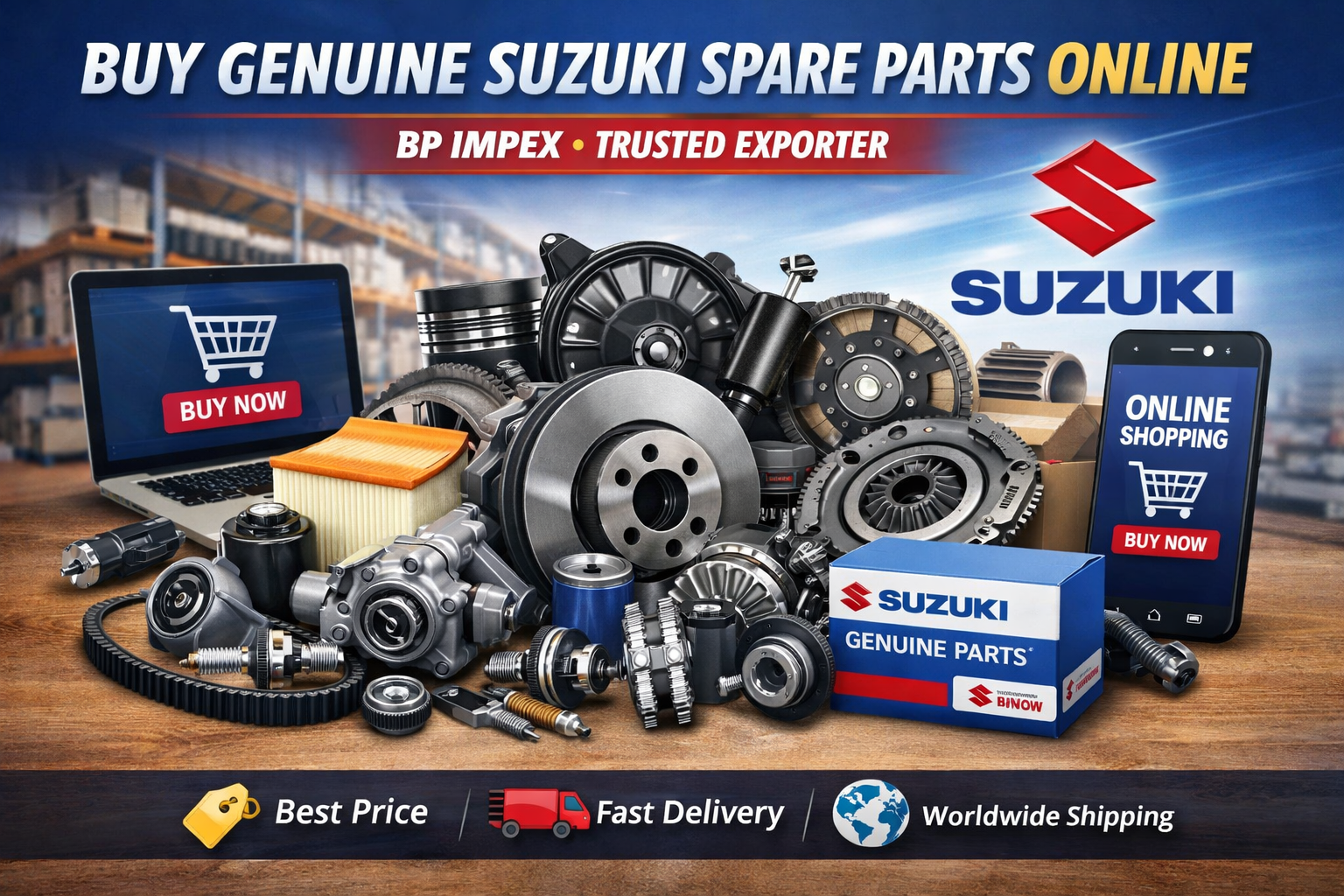 Buy Genuine Suzuki Spare Parts Online – Complete Guide by BP Impex