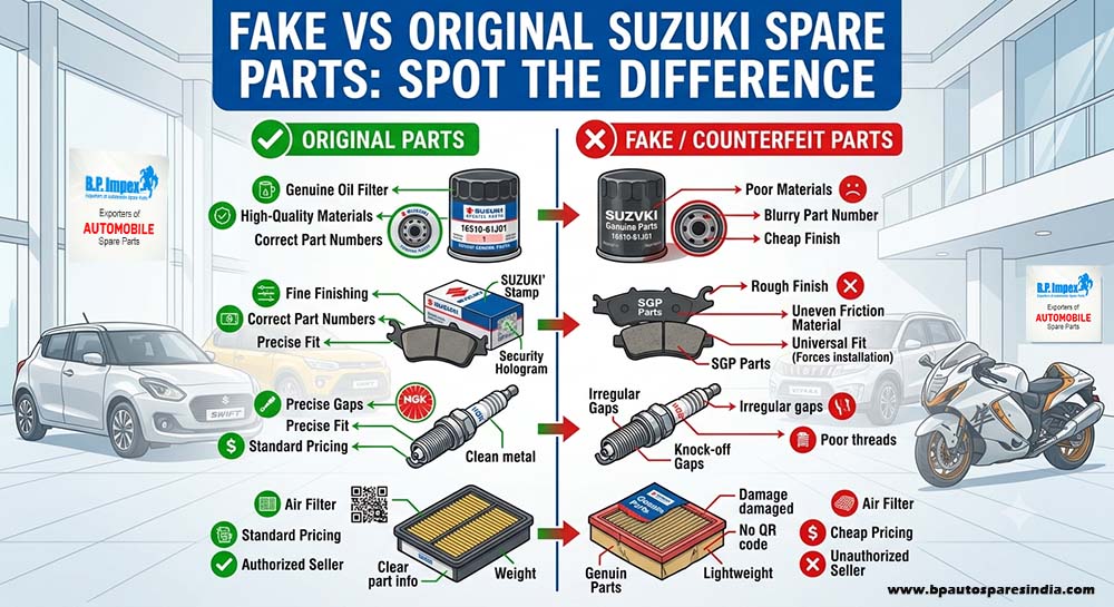 How to Identify Fake Suzuki Spare Parts: 5 Red Flags to Watch Out For