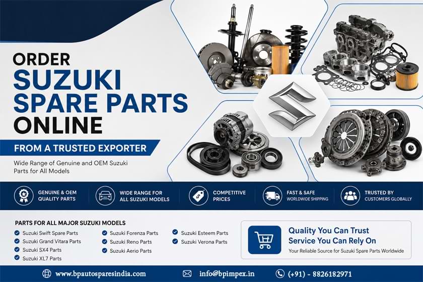Order Suzuki Spare Parts Online from a Trusted Exporter